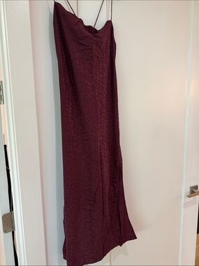 Banana Republic Burgundy Maxi Slip Dress